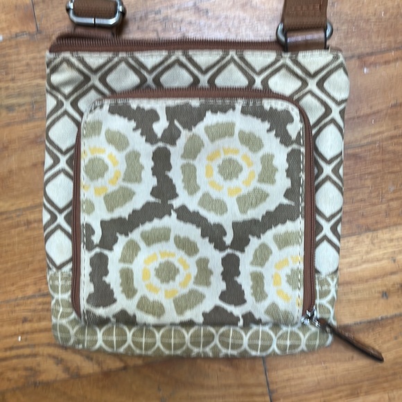 FOSSIL SMALL CROSSBODY CANVAS BAG, lots of compartments - Picture 6 of 8